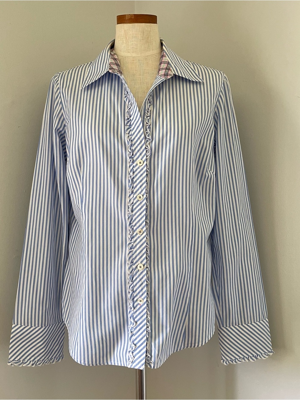 Nwot Lilly Pulitzer Blueberry Beach Blanket Jonni Stripe button shirt size 14
